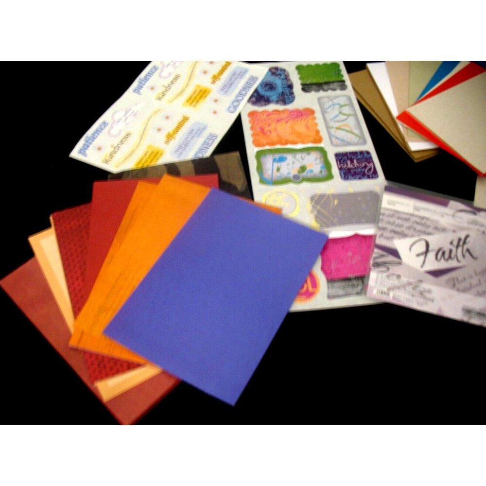 Lot of New Year's Stickers, storybox photomats/journaling boxes,2 block stickers